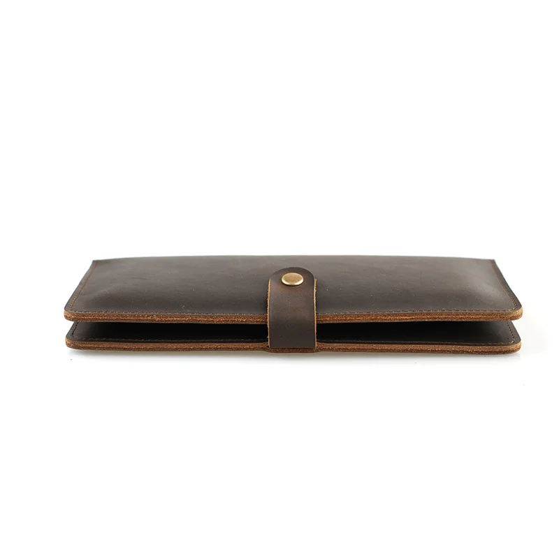 

Long Simple Purse Men Wallet Business Men's Genuine Leather Wallets With Hasp