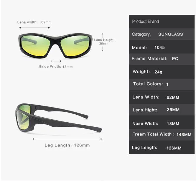 Unisex polarized sunglasses Men Driving Day Night Glasses Male Anti-glare UV400 Eyewear Women Driver Glasses gafas oculos de sol