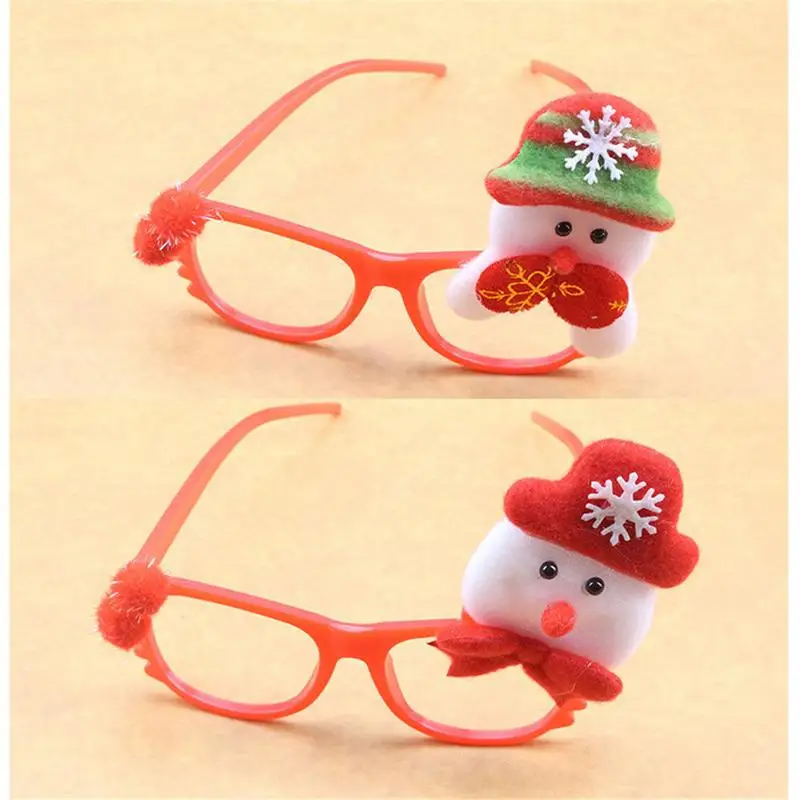 Плюшевые Санта Клаус очки Детские Рождественские мультфильм очки игрушки Пластик декоративные очки кадр Подставки для фотографий