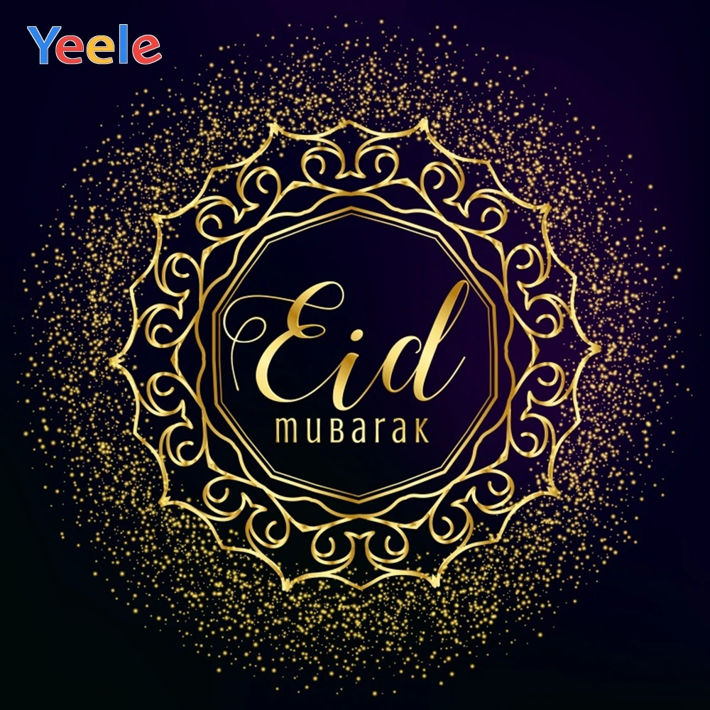 

Yeele Eid Mubarak Wreath Ramadan Festival Baby Scene Circle Photographic Background Wall Photography Backdrop For Photo Studio