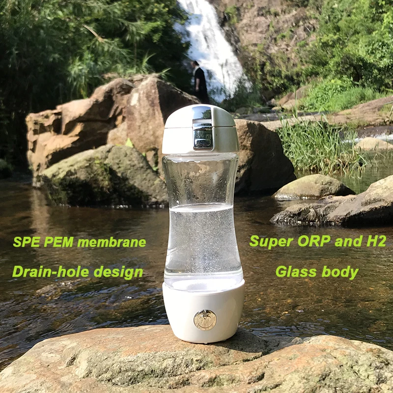 

The 5th Generation SPE PEM Hydrogen Rich Generator Water Ionizer Bottle with Drain Hole Seperate H2 and O2 Support Self-cleaning