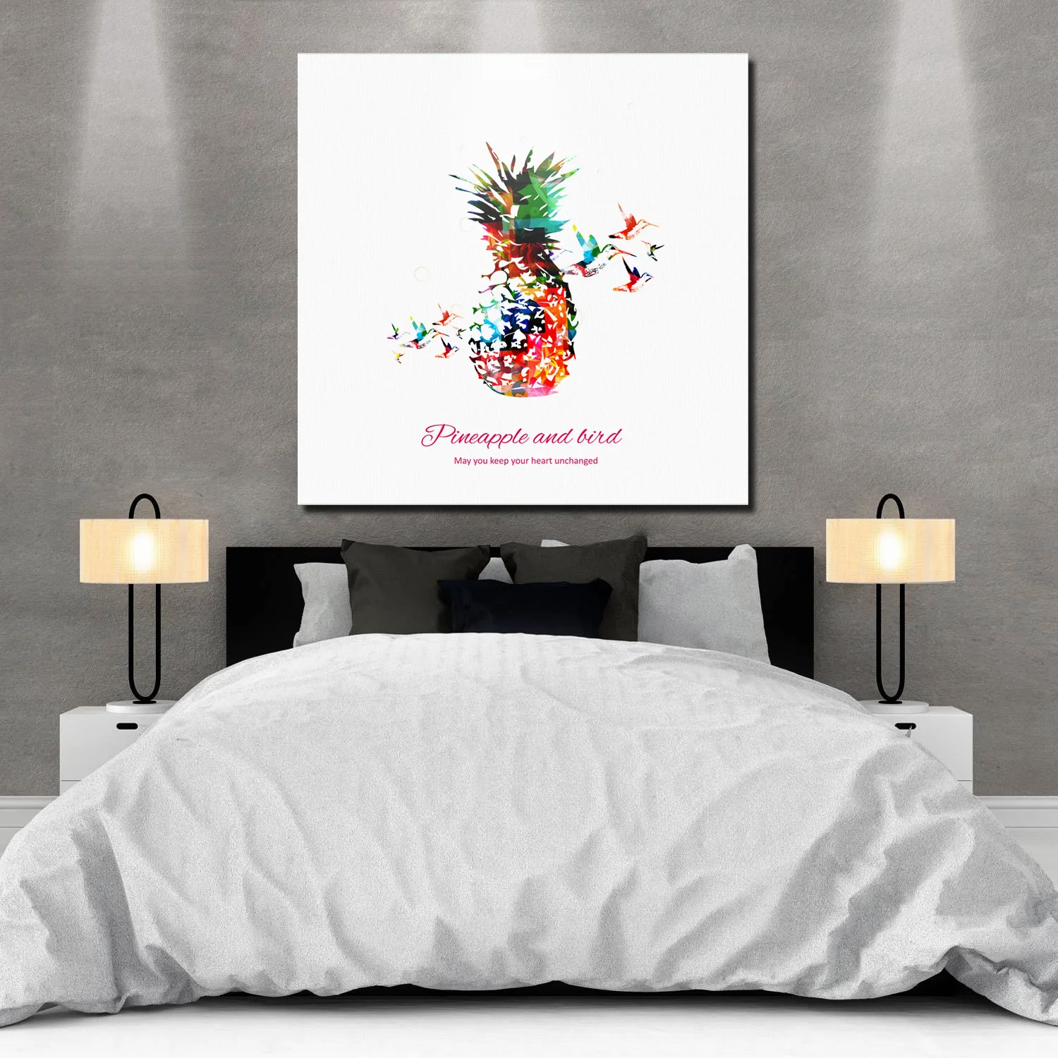ArtStore цветная Геометрическая ананасовая картина маслом Печать Искусство Weddingparty