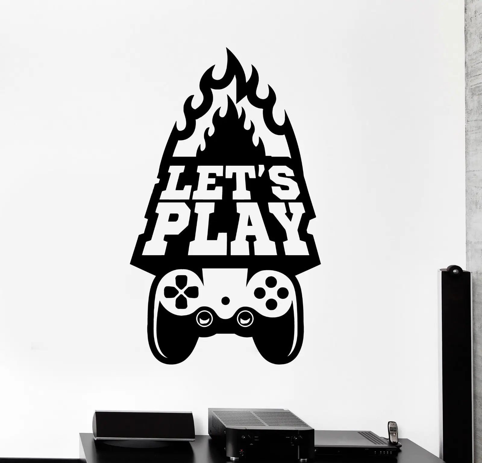 Gamer Decal Gaming Posters Gamer vinilo Wall Decals Parede Decor Mural etiqueta engomada del juego de video