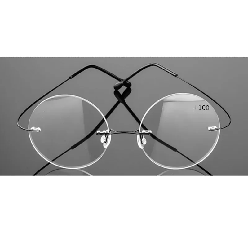 

Rimless Presbyopic Reading Glasses Ultra light Flexible Women Men Frameless Diopter Reader Glasses +1.0~+4.0