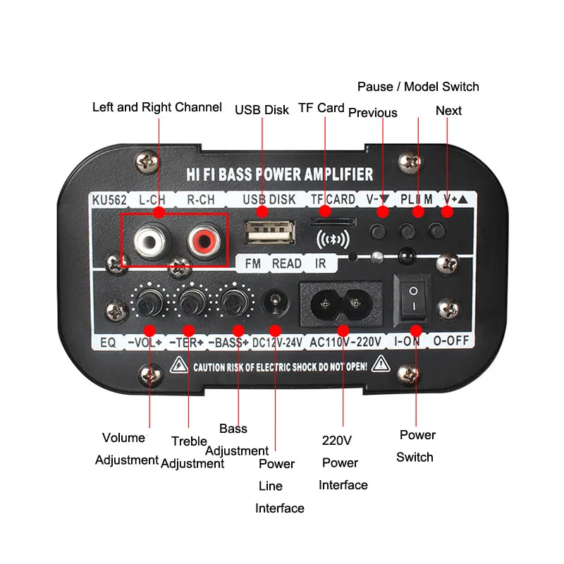 5 дюймов 12V24V220V автомобильный активный сабвуфер Bluetooth колонки аудио стерео HiFi Мотоцикл Авто Грузовик Sub бас НЧ динамик TF USB поддержка