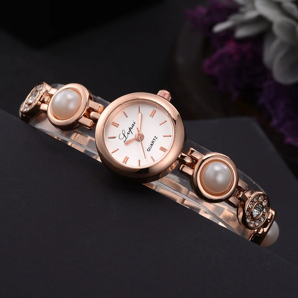 

Watch Women Bracelet Watches Fashion Cuff Ladies Casual Quartz Wristwatch Female Pearl Clock Simple Montre Lvpai Brand 2018 Top