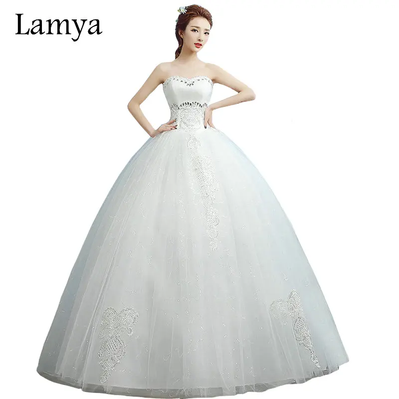 Ламия настоящая фотография с лифом сердечком, большого размера дешевые модные бальное платье свадебное платье 2019 Свадебные платья