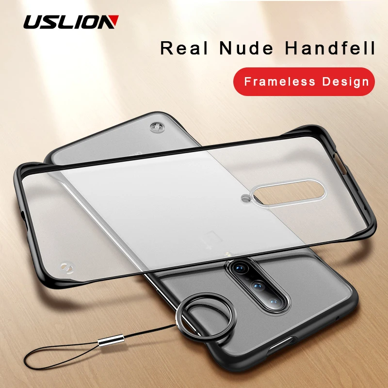

USLION Frameless Case For Oneplus 7 Pro Transparent Matte Hard PC Phone Cases One Plus 7 Pro Ultra Slim Clear Back Cover Coque
