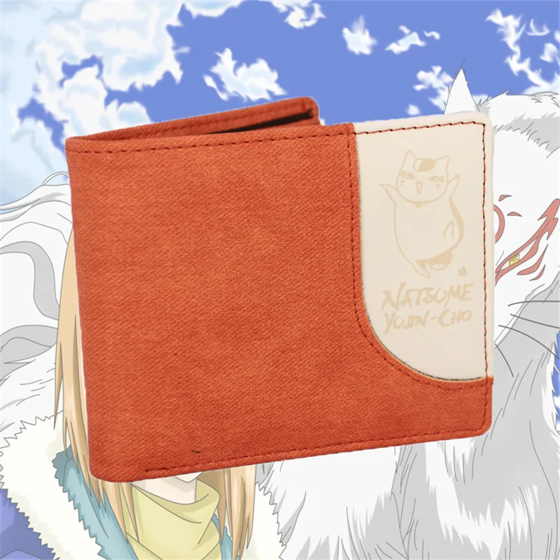 

2017 Natsume Yuujinchou Cat Teacher Kawaii Short Anime Wallet Pu Patchwork Unisex Cheap Purse Student Id Card Holder Phone Bags