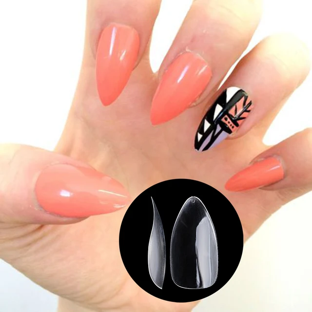 Nadeco New Fake Nail In Shark Shape Plain Sticker Salon Nadeco New Fake Nail In Shark Shape Plain Sticker Salon Tips
