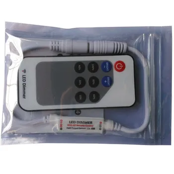 

20pcs R107-D Mini RF Single Color Controller 9keys remote Wireless LED Dimmer;DC5-24V for 5050 3528 single color strip light
