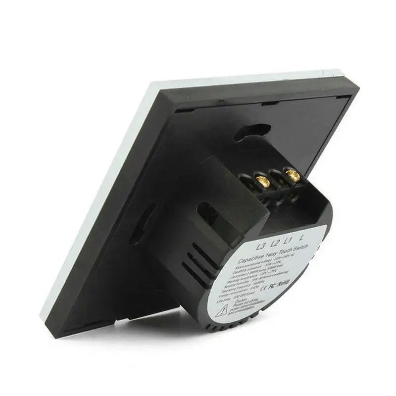 Light Touch Switch,Smart Home Crystal Glass Panel switch, EU Standard 170-240V Led Bulb Smart Light Switches
