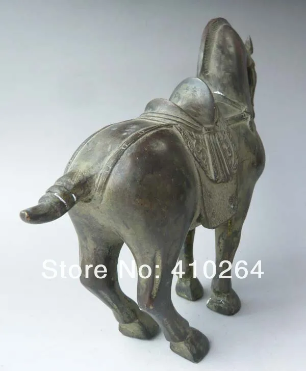 

Shipping 9" Old Chinese Bronze Warrior Horse Statue Sculpture