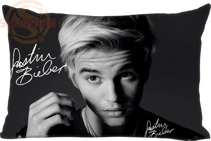 High Quality Custom Zippered Rectangle Justin Bieber Pillow Case (Two