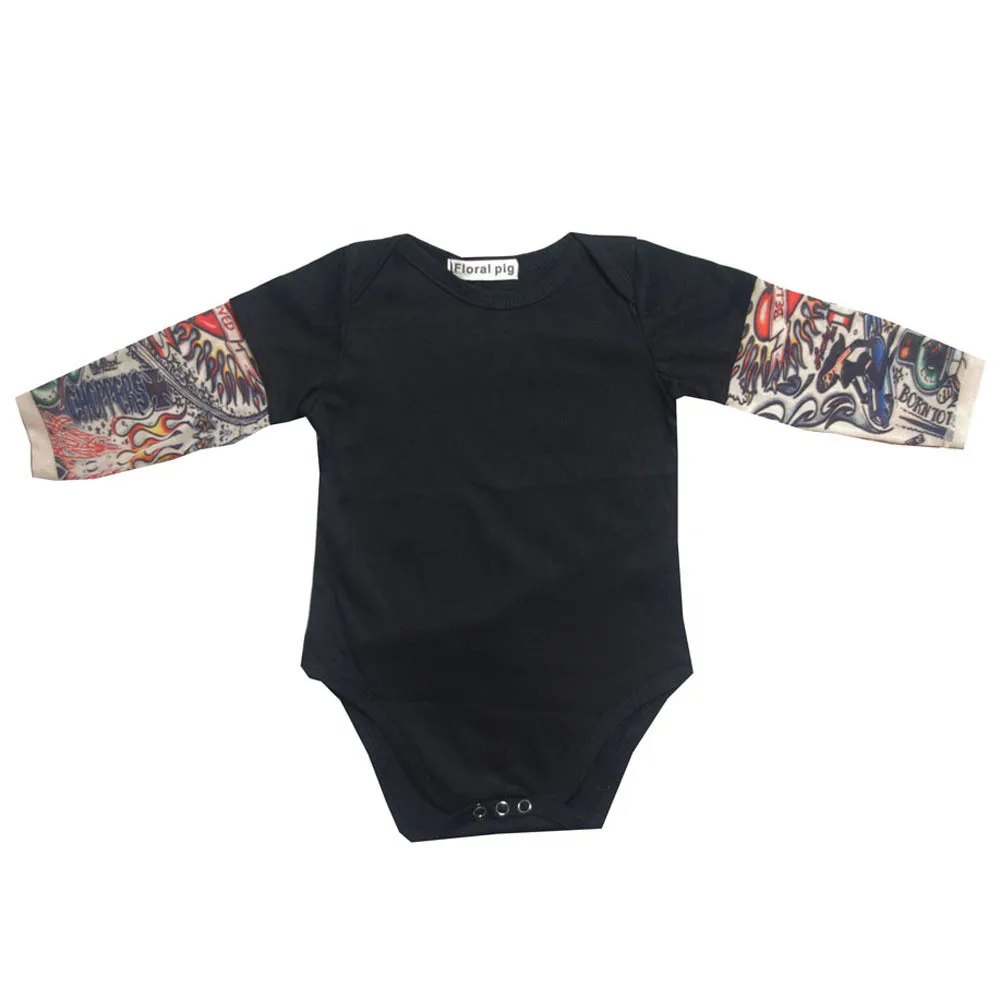 Комплект одежды для новорожденных; для крутых мальчишек с длинными рукавами объединённый принт Bodysui комбинезоны в полоску с длинными рукавами с принтом для маленьких мальчиков трико для девочек
