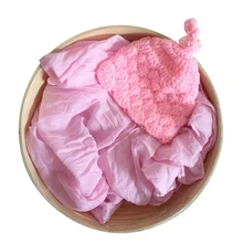 1 комплект Детские реквизит для фотосъемки одеяло одеяла из искусственного волокна эластичная вязаная пеленка+ Вязаные Шапочки пеленки для фотографирования новорожденных гамак пеленания