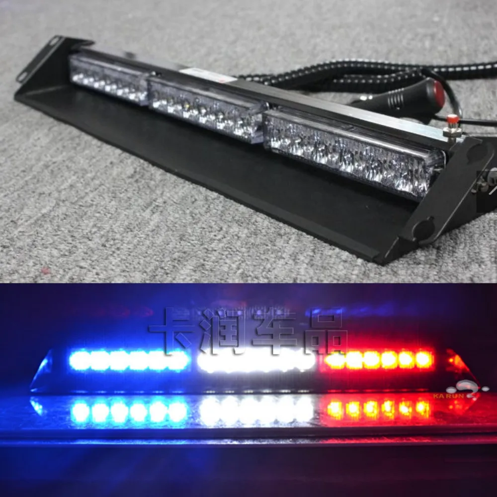21 "54W Car Led Flash Light Police Emergency Dash Lights 12V Autos Led Strobe Warning Beacon Light Bar Hazard Ems Attenzione Lampade