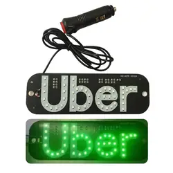 Автомобильный Uber Лицензия светодиодный индикатор света Автомобильный Предупреждение 12 В светодиодная фишка для такси
