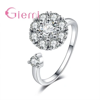 

NewLatest Rotary windmill ring 925 Sterling Silver With Shiny AAA+ Cubic Zirconia Beautiful Wedding Party Accessories