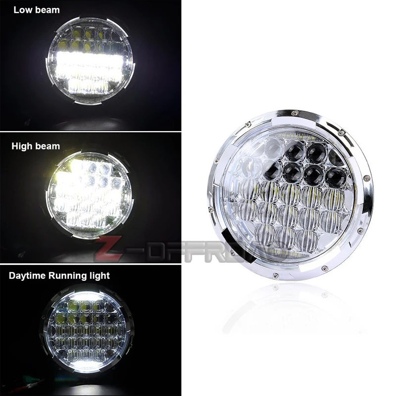 

7inch LED Hi/Lo beam Headlight lighting replacement head lamp daytime running lights For Jeep Wrangler Hummer headlamp (2 Pcs)