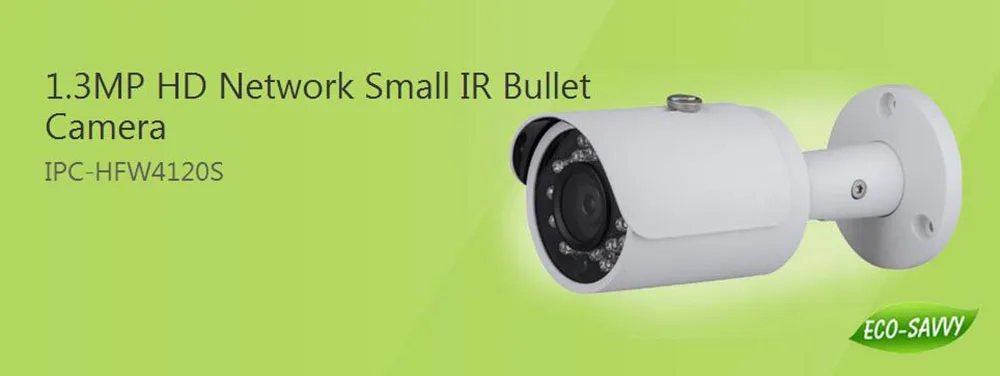 Free Shipping DAHUA 1 3MP Network Small IR Bullet Camera IP67 Original English Version without Logo