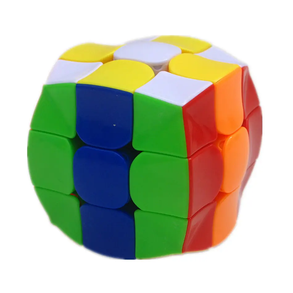 Z-cube 3x3 кубик рубика волнообразный кривой 3x3x3 волшебный куб 3 слоя скоростной куб профессиональные головоломки игрушки для детей Детские Подарочные игрушки - Цвет: Red