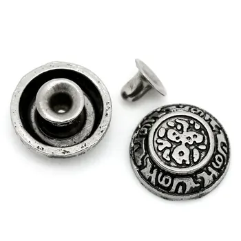 

30Sets Punk Bowl Shape Studs Spots Rivets Spike Antique Silver Tone Fit Bag Shoes Clothes Crafts 12x4mm 6x5mm