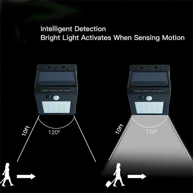 ZAHORIO светодиодный солнечный светильник s Открытый датчик движения настенные лампы Водонепроницаемый аварийный светильник подходит для сада передней двери гаража забор