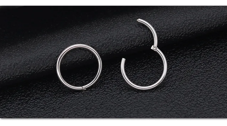 Серьги кольца для пирсинга носа из нержавеющей стали 14/16 г|nose hoop|nose hoop ringseptum clicker |