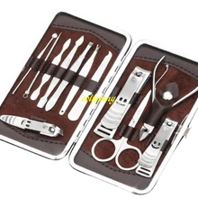 50 компл./лот Нержавеющая Нипер Cutter кусачек Педикюр Маникюр Набор Комплект Дело 12 в 1 компл