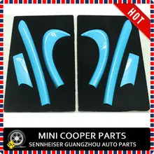 Mini cooper стиль mini Ray голубой цвет ABS Материал с защитой от ультрафиолетового излучения, двери комплект принадлежностей для mini cooper S F56(6 шт./компл