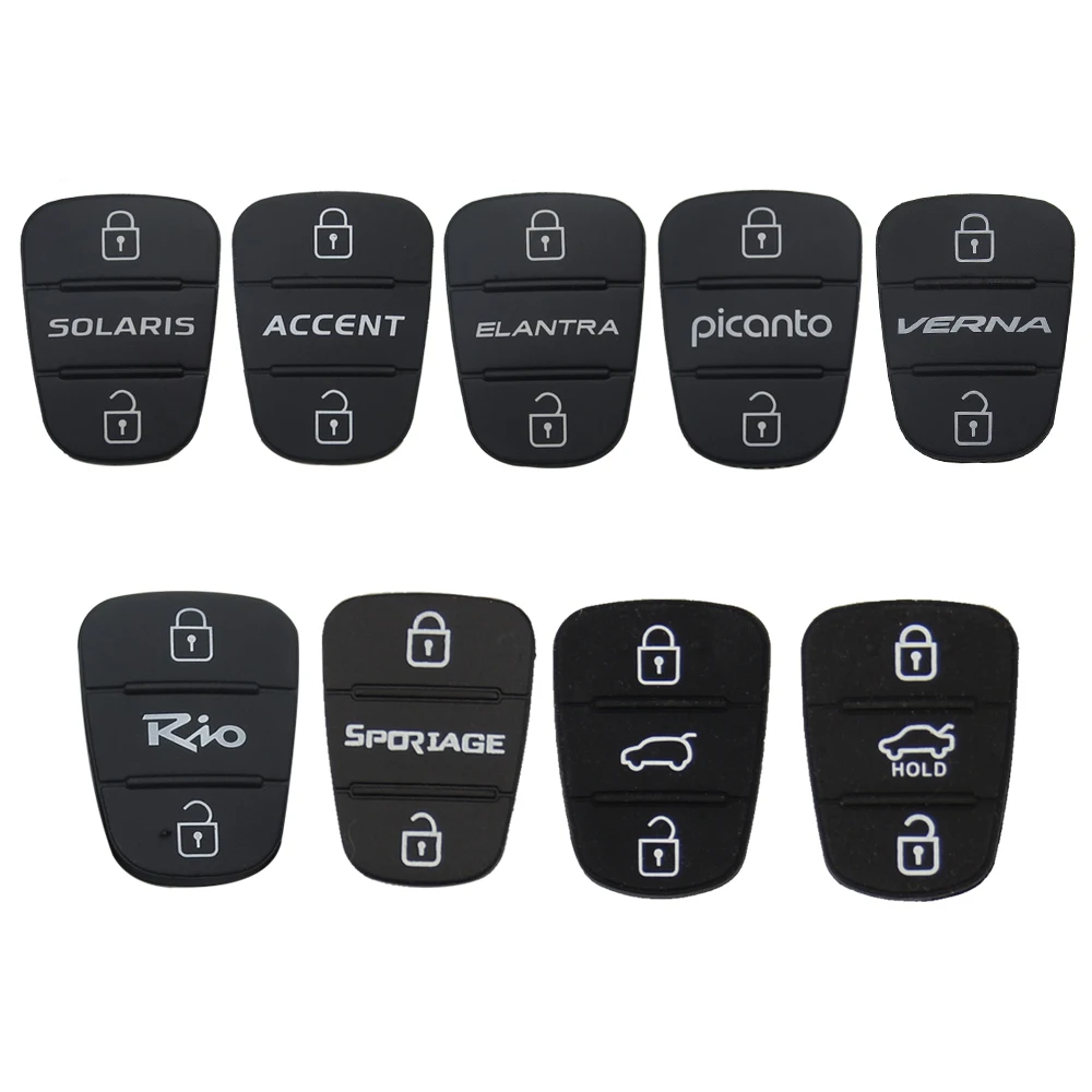 

OkeyTech 100PCS Flip Folding Remote Car Key Shell Case Rubber Pads For Hyundai Picanto Solaris RIO Sportage Elantra Kia Verna