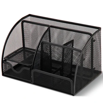 

Metal Desktop Storage Box Organizer Basket Drawer Pen Card Office Stationery Holder Table Accessories School Pencil Holder