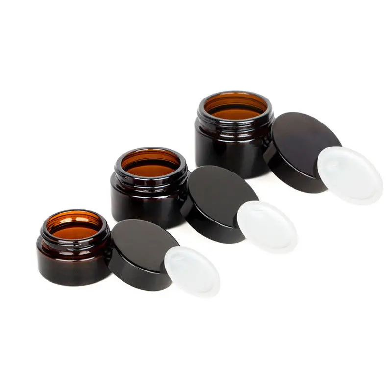 5 قطعة X 5g-50g العنبر وعاء من الزجاج زجاجات الجرار البني الأواني لمستحضرات التجميل كريم وجه الشفاه بلسم عينة تخزين المنزل استخدام مع طوقا 5 قطعة X 5g-50g العنبر وعاء من الزجاج زجاجات الجرار البني الأواني لمستحضرات التجميل كريم وجه الشفاه بلسم عينة تخزين المنزل استخدام مع طوقا