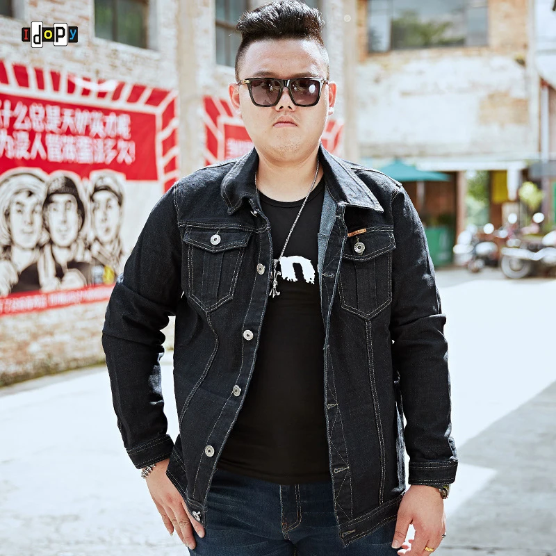 mens plus size denim jacket