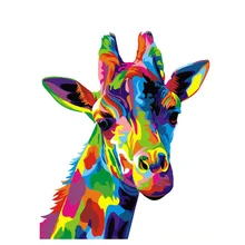 Картина по номерам DIY дропшиппинг 40x50 50x65 СМ Цветной Жираф животных холст Свадебные украшения художественная картина подарок