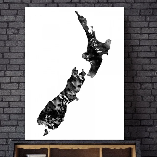 

New Zealand map Art Canvas Prints Wall Pictures Modern Paintings