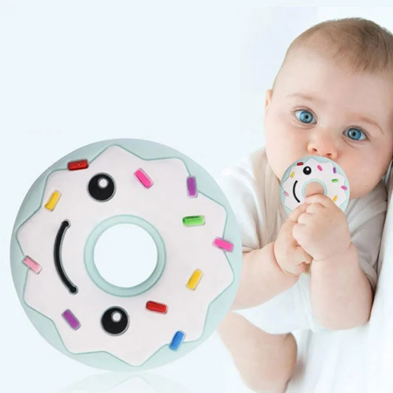 Hot sale Donut Silicone Teethers Teething Pendant Necklace BPA Free