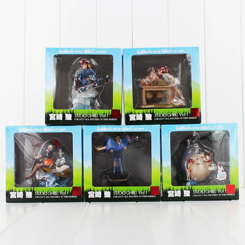 10styles Hayao Miyazaki Studio Ghibli Warriors of the Wind The Borrower Arrietty Ponyo on the Cliff Spirited Away PVC figure toy