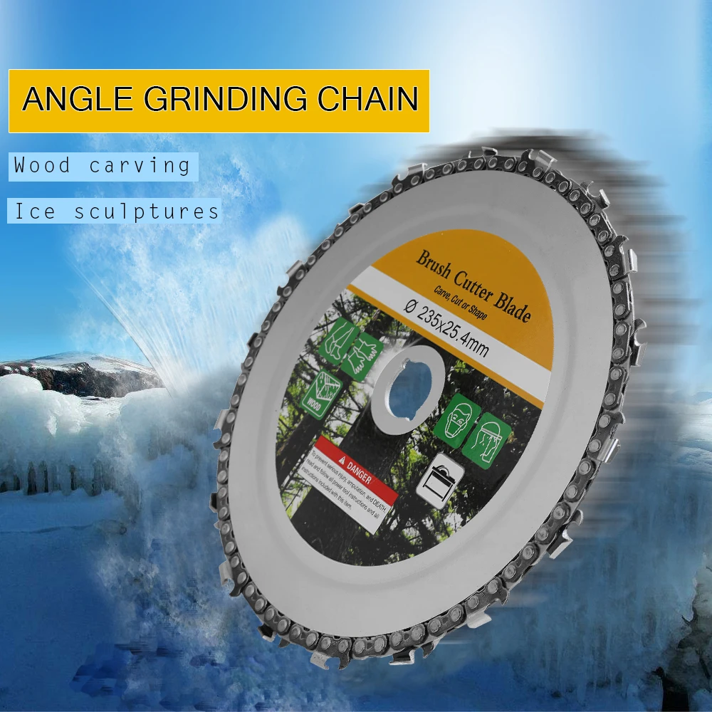 

Multifunction 18 Teeth Saw Chain Piece Stainless Steel Blade for Lawn Mower Cutter Edge Brush Cutter Saw Chain