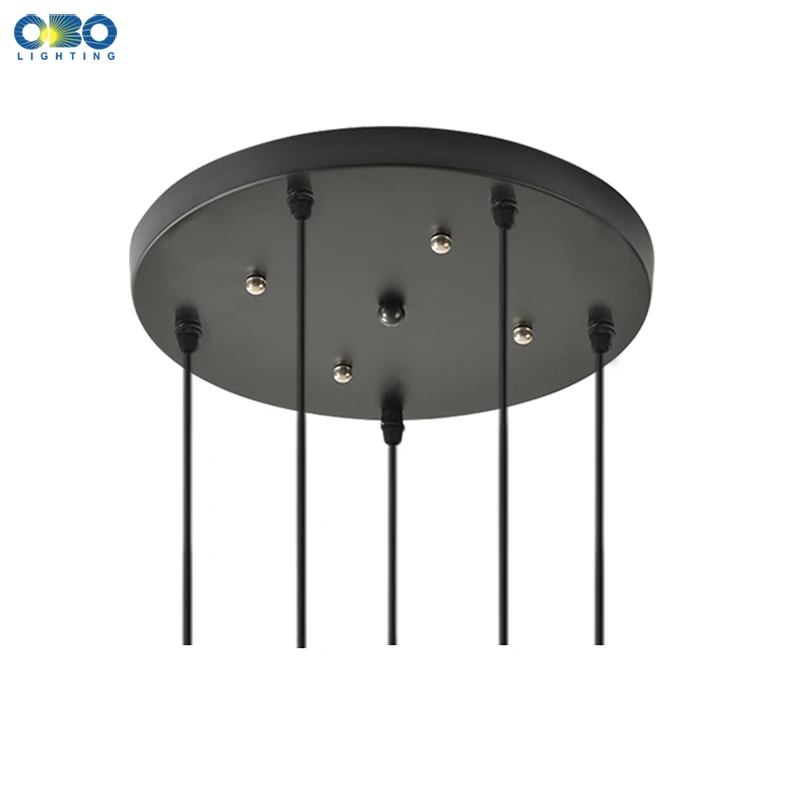 Günstige Decke Platte Schwarz Weiß Eisen Anhänger Lampe Basen DIY 2 3 4 5 löcher 25cm  30 cm 40 cm 50 cm Gerade Runde Decken Basis
