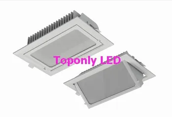 

square downlights led 30w ac100-240v 3000lm white color can rotate 45degree new design retrofit to replace traditional down lamp