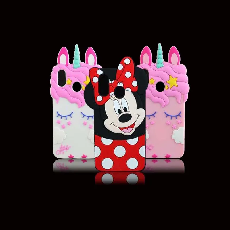 

For Phone Case Samsung Galaxy A40 3D Silicon Minnie Cartoon Soft Cover For Fundas Samsung A40 A 40 405 SM-A405F A405F Case Cover