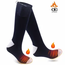 GV электрические нагревательные носки, Рождественский подарок теплые носки для мужчин и женщин 3,7 V перезаряжаемые батареи с подогревом носки зимой