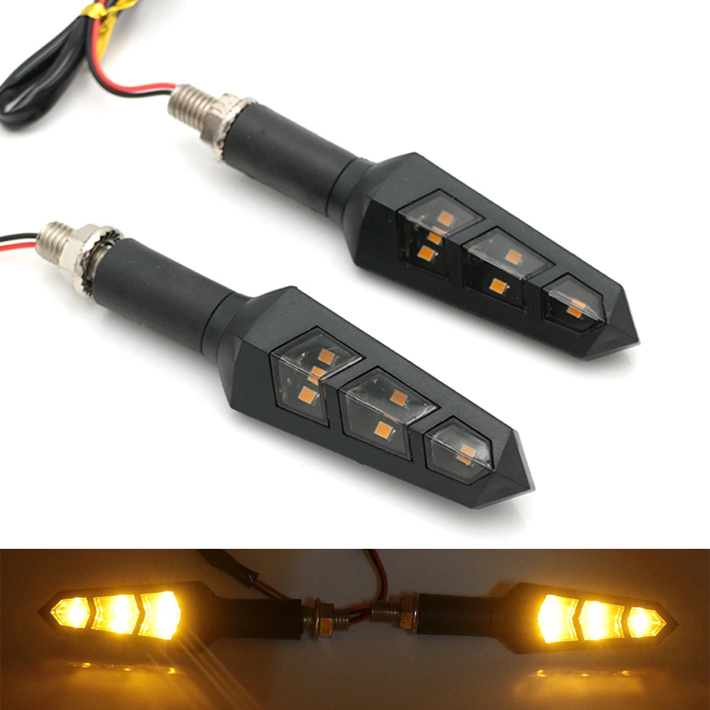 

ACZ 1Pair Motorcycle Turn Signals Light LED Flowing Water Blinker Motorbike Flashing Lights Front/Rear Indicators Lamp Mayitr