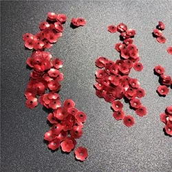 Диаметр 6 мм блестки для шляпы, сумки, обуви, одежды DIY сшить декоративный аксессуар Матовый Цветок сливы в форме металлической текстуры блесток A0056C - Цвет: Красный