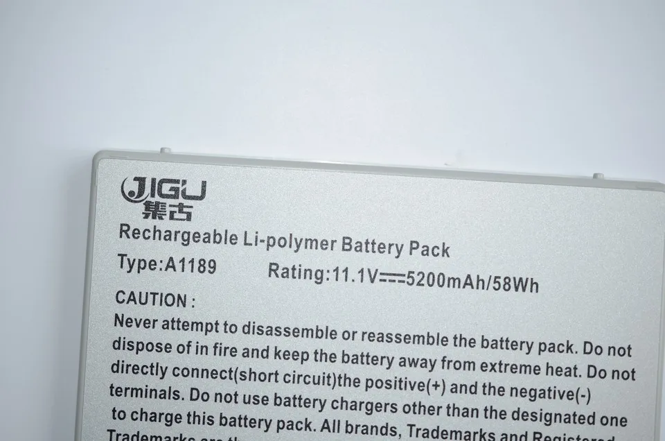 Jigu батарея для ноутбука MA897*/A MB166*/A для Apple A1189 MA458 для MacBook Pro 1" A1151 MA092 MA611