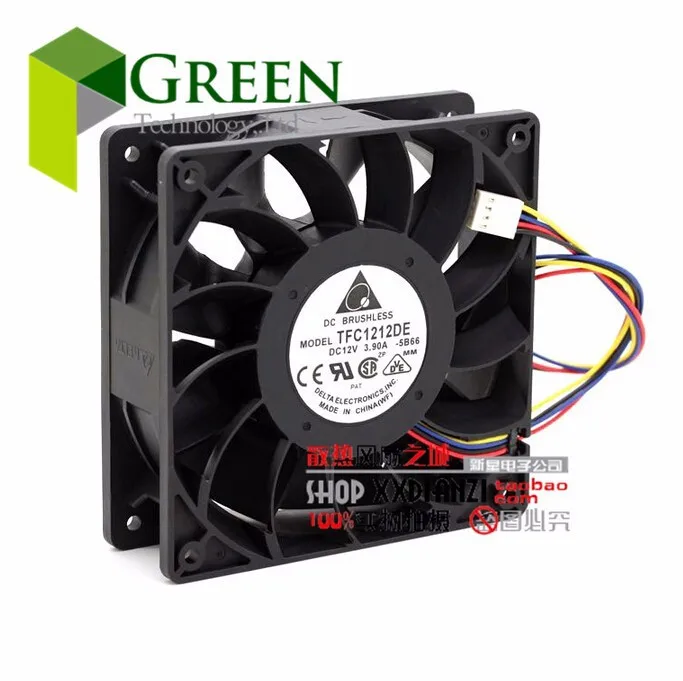 Дельта(12 см); 120 мм PWM FAN 252CMF 12V 3.9A TFC1212DE сервер чехол большой мощности охлаждения вентилятор с 4p