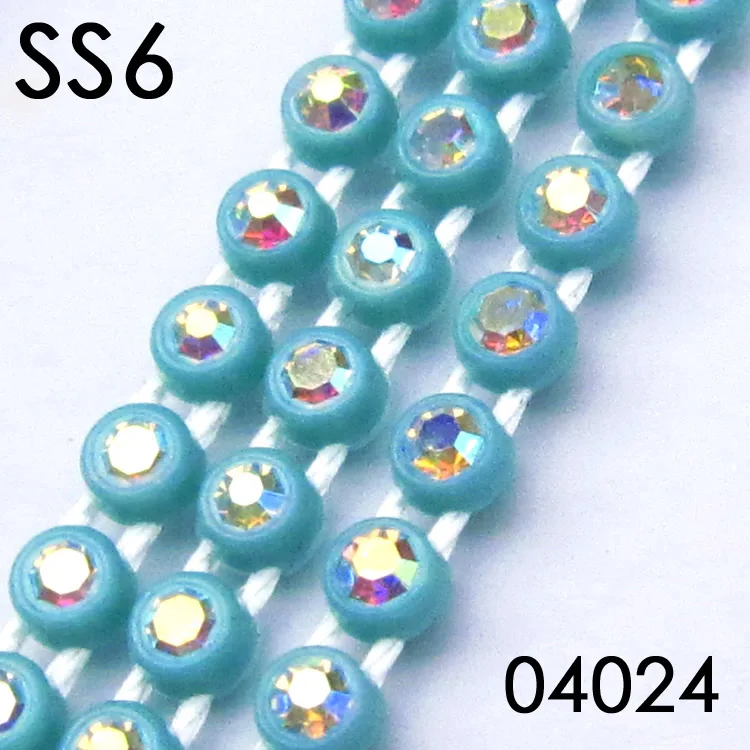 SS6 со стразами AB окантовкой пришить горный хрусталь отделкой 30 Цвета 10 ярдов/серия - Цвет: 64024