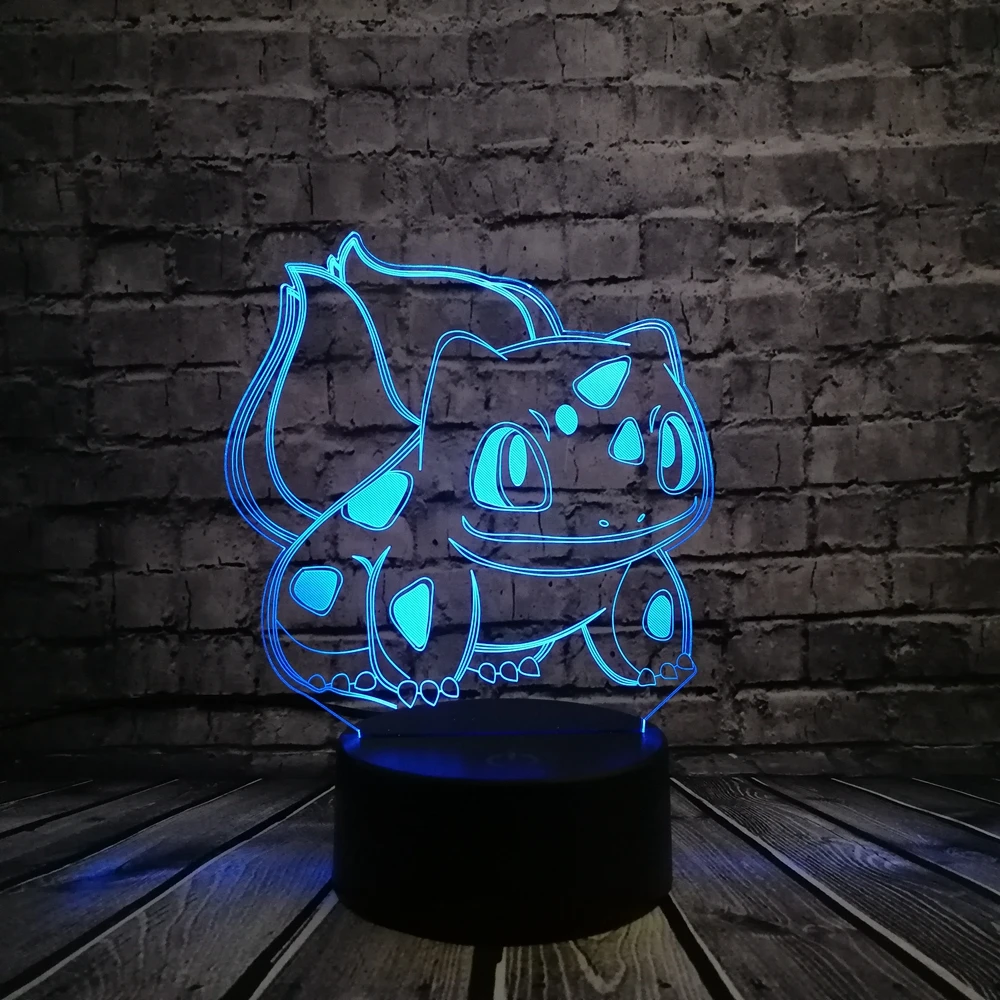 Новинка lamparas Pokemon Go Action 3D RGB лампа Пикачу Dragon Pokeball Ball Umbreon Bay подарок Ночной светильник светодиодный - Испускаемый цвет: Style 7